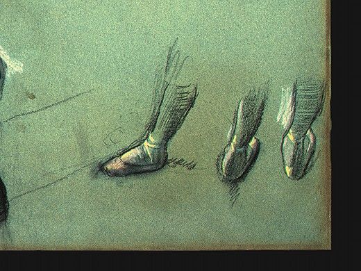 Degas Dancer Seen fro Behind and 3 Studies of Feet c1878 de. , --