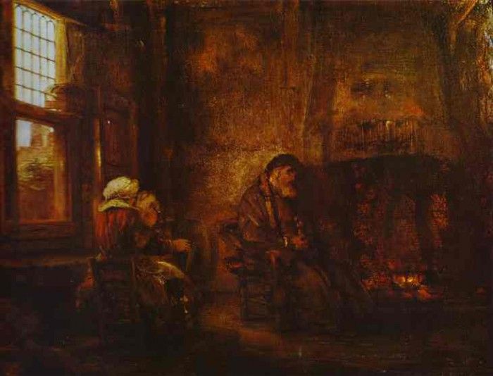 Rembrandt - Tobit and Anna.    