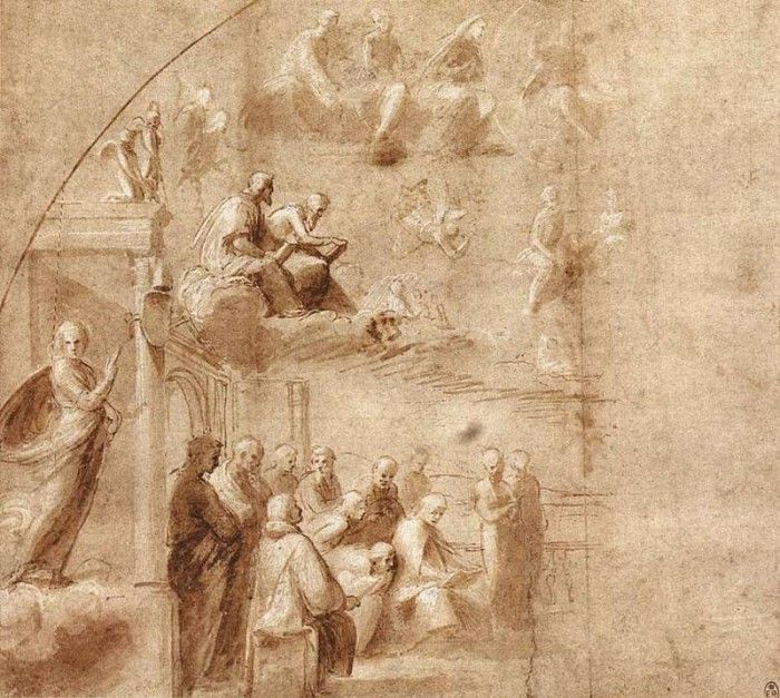 Raphael Study for the Disputa. 
