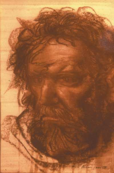 Annigoni Pietro Study for an Apostle. Annigoni, 