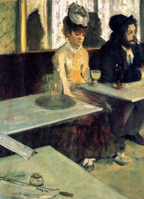 Degas Edgar The absinth drinkers at the cafe Sun. , --