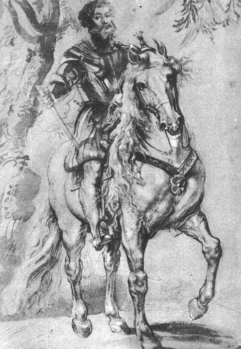 Rubens The Duke of Lerma Chalk. ,  