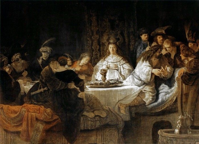 Rembrandt - Samson Putting Forth His Riddles at the Wedding Feast.    