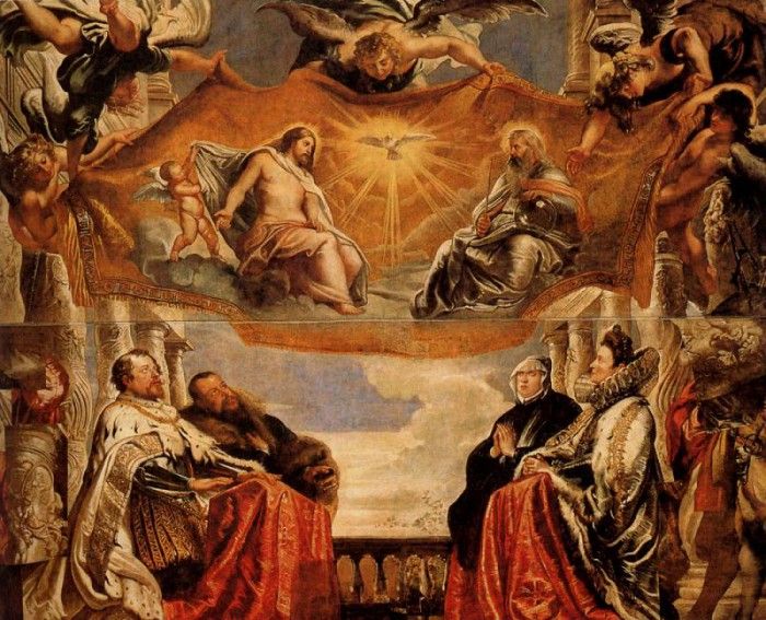 Rubens The Trinity Adored By The Duke Of Mantua And His Family. ,  