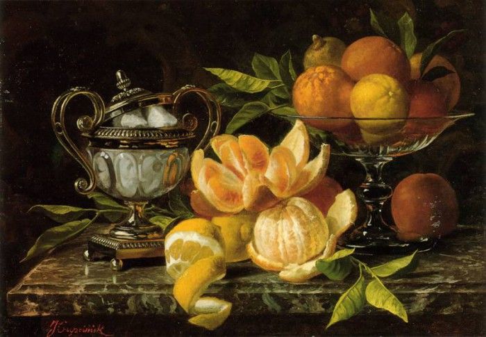 Nature Morte Aux Oranges Et Citrons. Capeinick,  