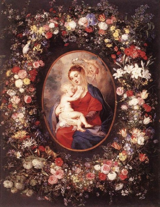 The Virgin and Child in a Garland of Flower WGA. ,  