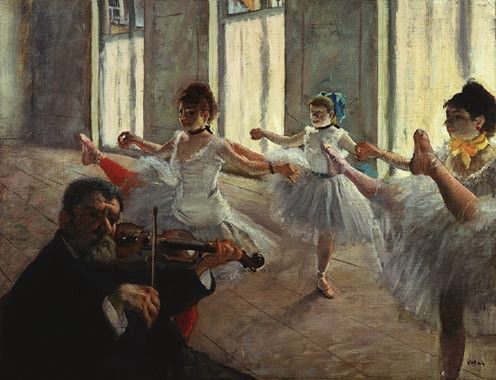 Degas The Rehearsal, probably 1878 or early 1879, 47.6x60.9 . , --
