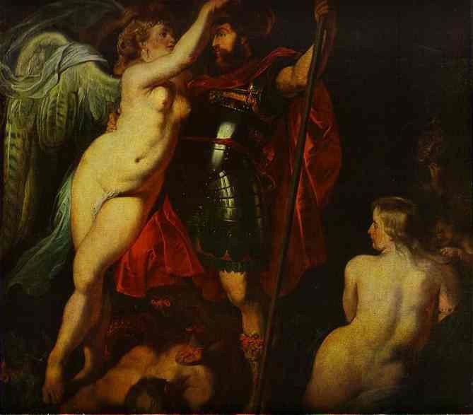 Peter Paul Rubens - The Champion of Virtue (Mars), Crowned by the Goddess of Victory. ,  