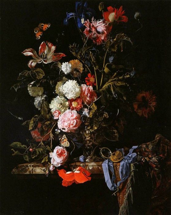 Aelst Willem Vase with flowers Sun. Aelst,  