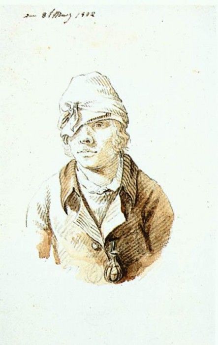 FRIEDRICH Caspar David Self Portrait With Cap And Sighting Eye Shield. ,  