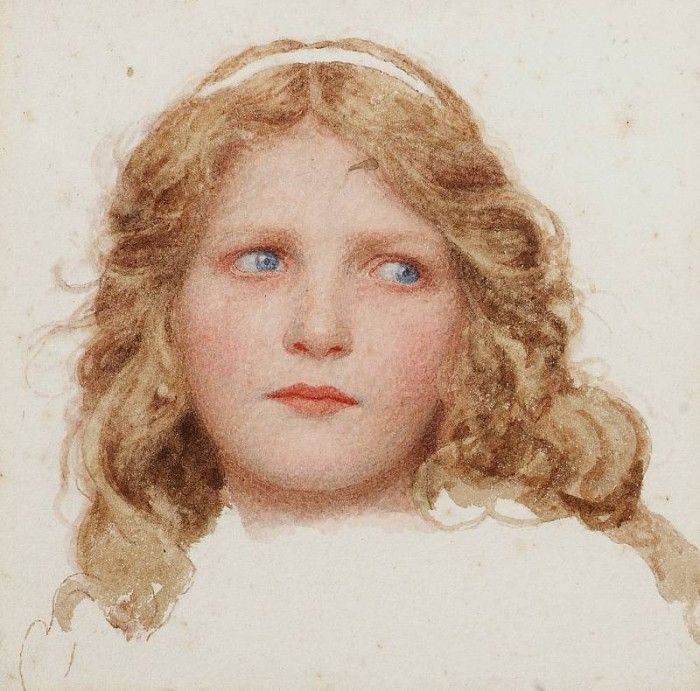A head study of a young girl. Bulleid  