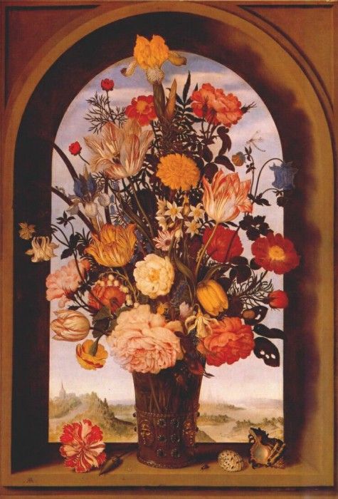 bosschaert flower vase in window niche c1620. Bosschaert,  II