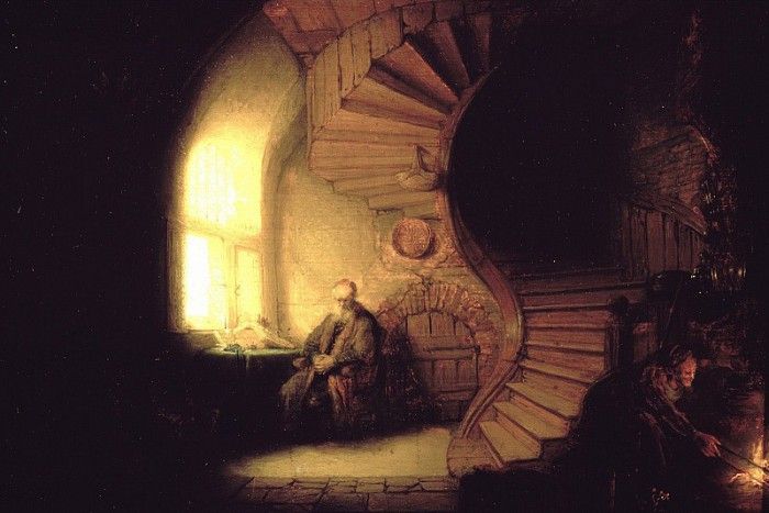 Philosopher in Meditation, Rembrandt, 1632.    