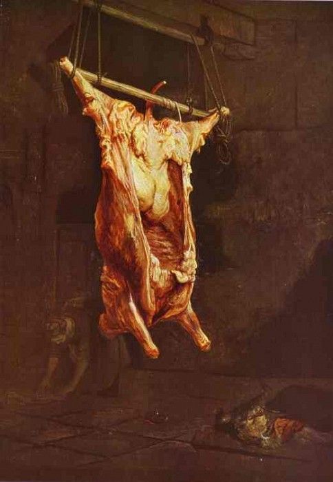 Rembrandt - The Slaughtered Ox.    