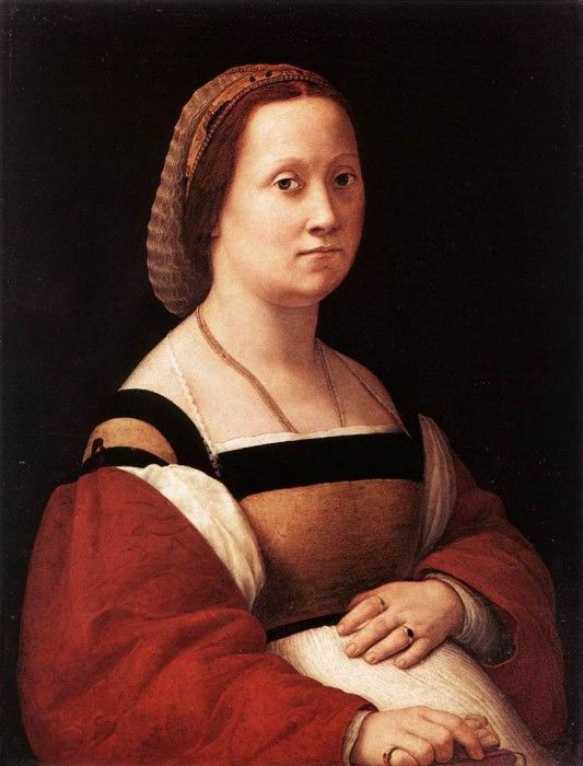 Raphael Portrait of a Woman (La Donna Gravida). 