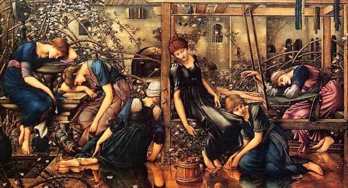 Edward Burne-Jones - Briar Rose, Garden Court, De. -   