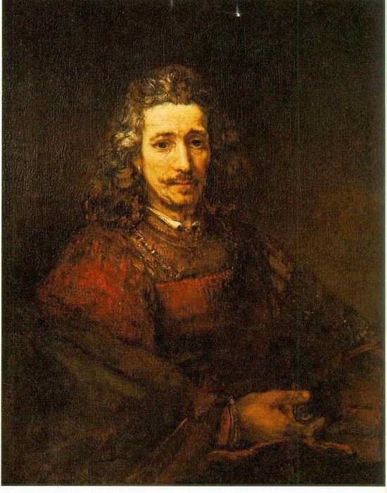 Rembrandt Man with a Magnifying Glass, 1668, Metropolitan m.    