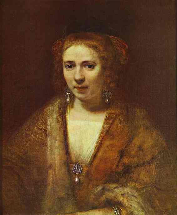 Rembrandt - Portrait of Hendrickje Stoffels.    