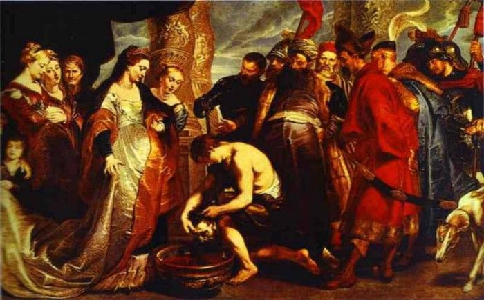 Peter Paul Rubens - Queen Tomyris before the Head of Cyrus. ,  