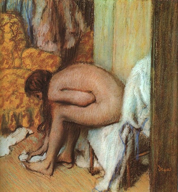 Degas After the Bath- Woman Drying her feet, 1886.. , --