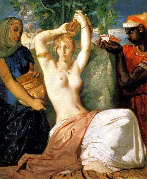 Chasseriau Theodore Esther Preparing to be Presented to King Ahasuerus or The Toilet of Esther. Chasseriau, 