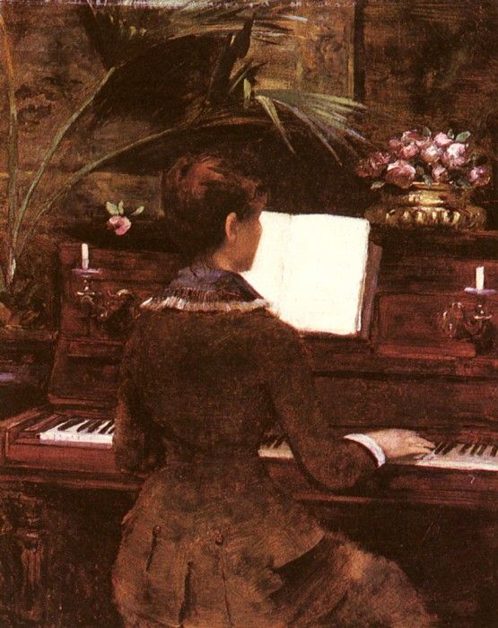 Abbema Louise At The Piano. Abbema 