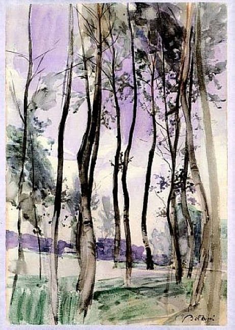 Landscape with Trees 1900. Boldini, 