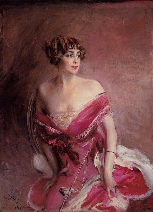 Boldini Giovanni Portrait of Mlle de Gillespie -La Dame de Biarritz-. Boldini, 
