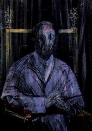 Bacon Study Imaginary Portrait of Pope Pius XII, 1955. , 