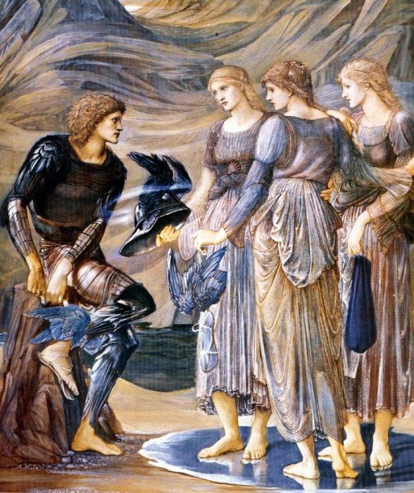 Burne Jones Perseus and the Sea Nymphs 1877. -   
