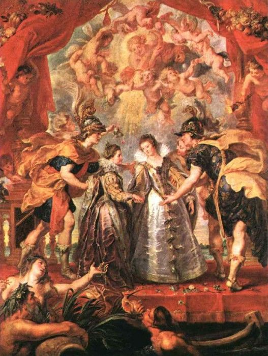 Rubens An Exchange of Princesses, 1621-1625, Louvre. ,  