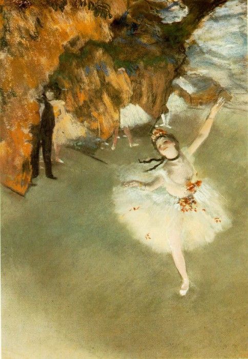 Degas Letoile ou La danseuse sur la scene, 1878, Pasel on p. , --