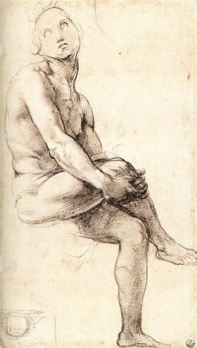 Raphael Study for Adam. 