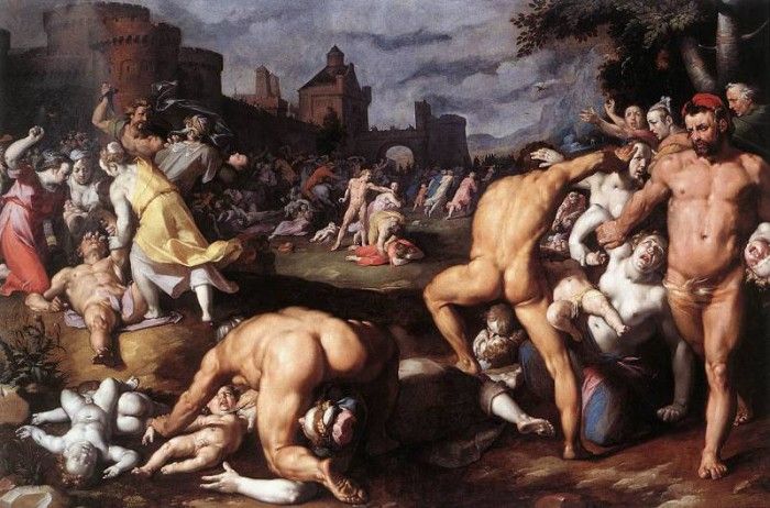 CORNELIS VAN HAARLEM Massacre Of The Innocents 1590. Cornelisz,   