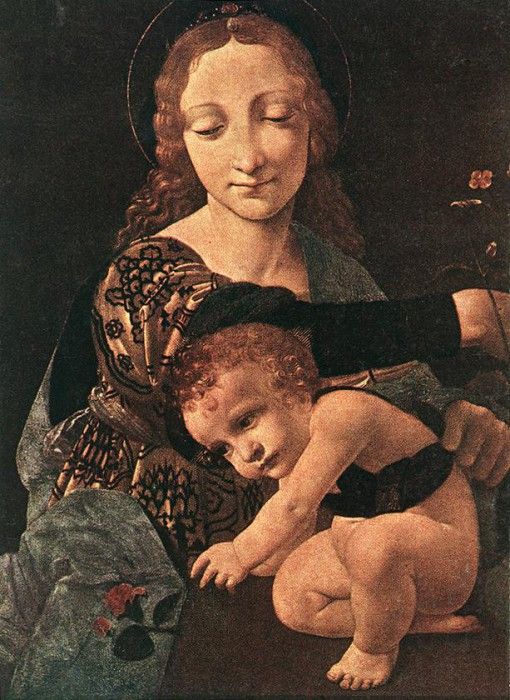 Boltraffio Giovanni Antonio Virgin and Child with a Flower Vase. Boltraffio,  