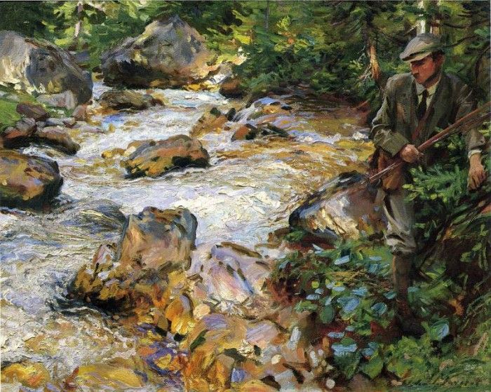 Sargent John Singer Trout Stream in the Tyrol. ,  