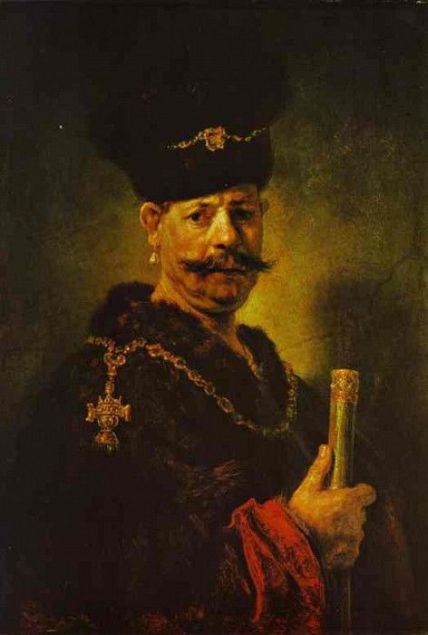 Rembrandt - A Polish Nobleman.    
