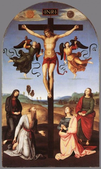 Raphael Crucifixion (Citta di Castello Altarpiece). 