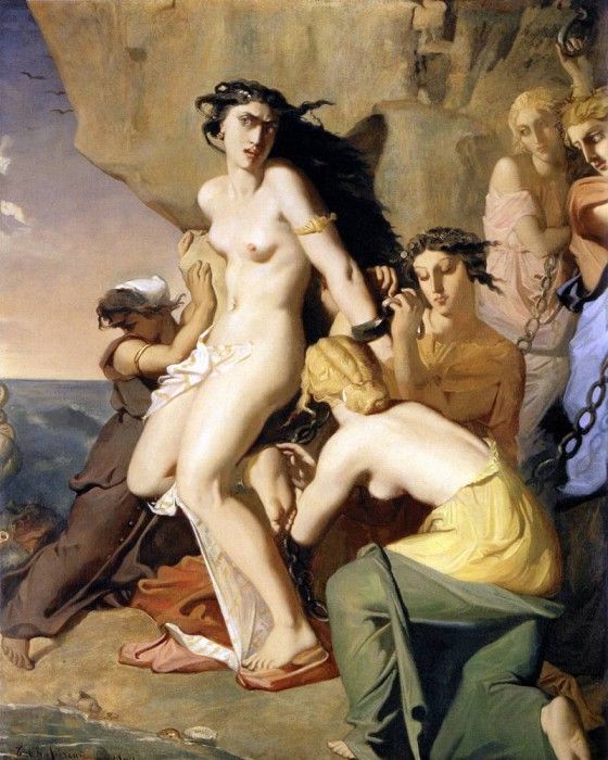 Chasseriau Theodore Andromeda Chained to the Rock by the Nereids 1840. Chasseriau, 