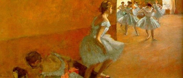 Degas Dancers Climbing the Stairs, approx. 1886-90, oil on c. , --