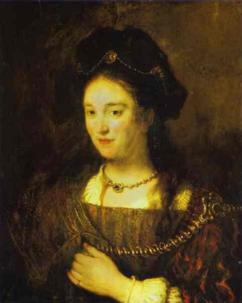 Rembrandt - The Artists Wife, Saskia.    