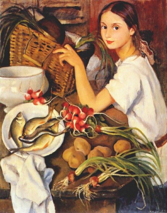 serebryakova tata with vegetables 1923.    (1884-1967)