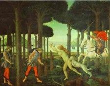 Alessandro Botticelli - The Encounter with the Damned in the Pine Forest. , Alessandro