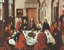 Bouts,D. The Last Supper, approx. 1467, oil on panel, St. Pi. , Dieric