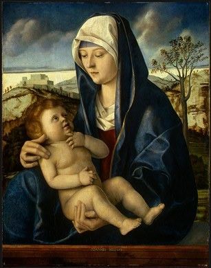 BELLINI,G. AND WORKSHOP MADONNA AND CHILD IN A LANDSCAPE, 14. , 