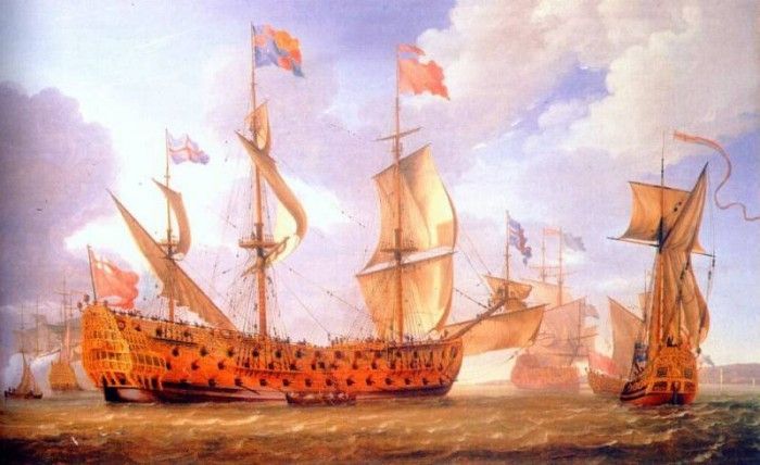 beecq hms royal prince before the wind 1679. Beecq