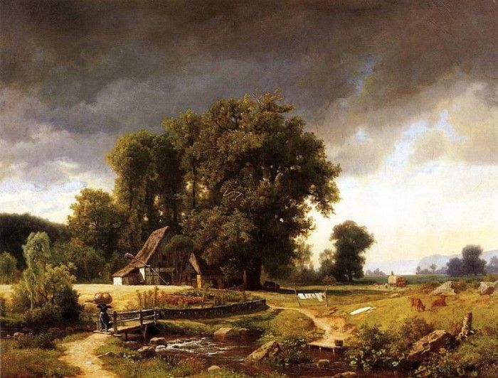 Bierstadt Albert Westphalian Landscape. , 