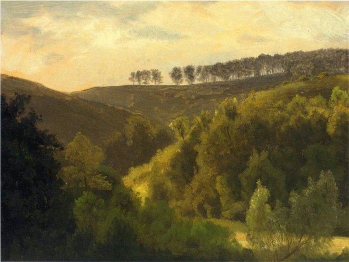 Bierstadt Albert Sunrise over Forest and Grove. , 