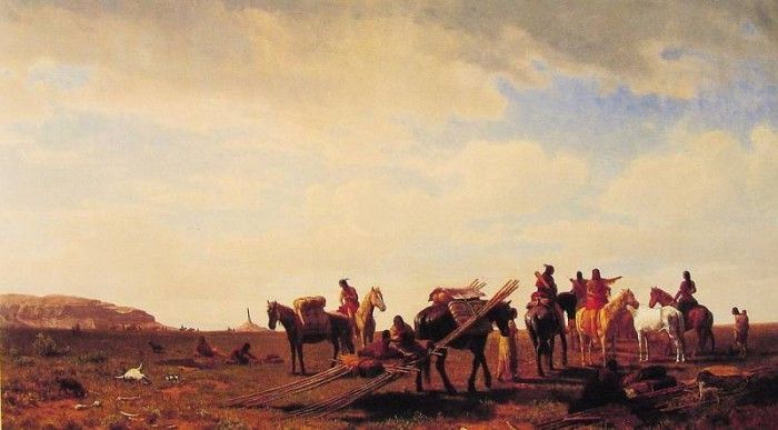Indians Traveling near Fort Laramie. , 