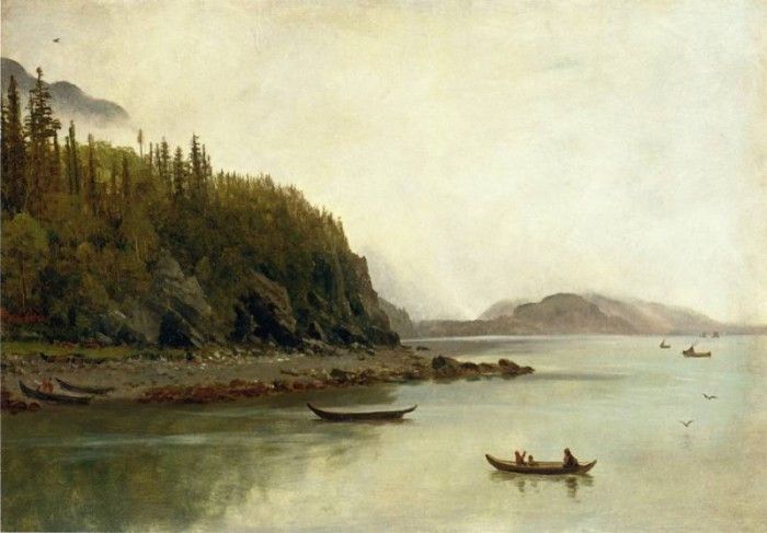 Bierstadt Albert Indians Fishing. , 